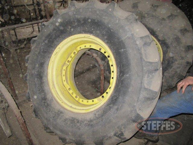 (2) 600-65R28 tires on John Deere rims,_0.JPG